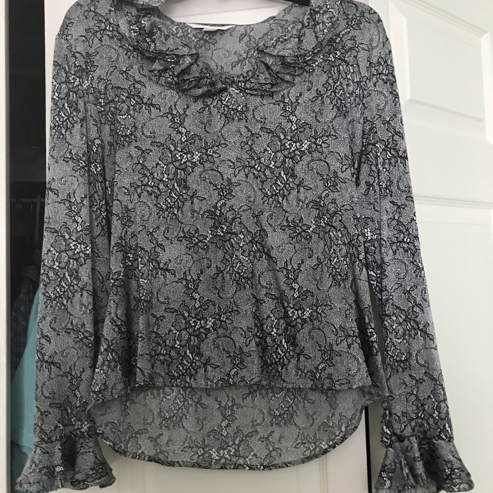 St. John Silk Ruffle Blouse